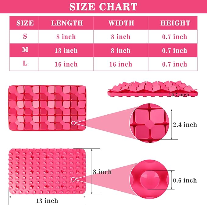 Snuffle Mat for Dogs,Premium Silicone Dog Food Mat 8“x13”Interactive Feed Game for Boredom,Encourages Natural Foraging Skills and Stress Relief for Medium Pets Smell Training Slow Feed Mat P