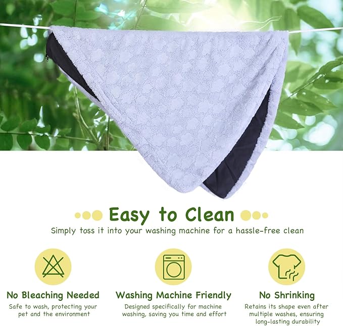 XXL Orthopedic Dog Bed - Soft Fluffy Memory Foam Pet Bed with Anti-Slip Bottom, Waterproof & Machine Washable Dog Bed for Extra Large Dogs, Grey (43"x43"x4")