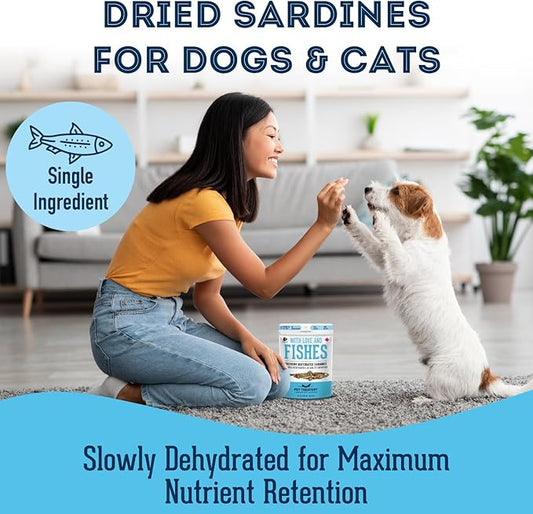 The Granville Island Pet Treatery Sardines for Dogs & Sardines for Cats (6.3 o.z.) - Dehydrated Single Ingredient Dog Treats - All Natural Dog Treats, Grain Free – Training Treats