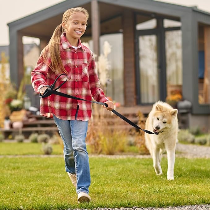 Viper Biothane Working Tracking Lead Leash Long Line for Dogs, Black 1/2" x 15ft