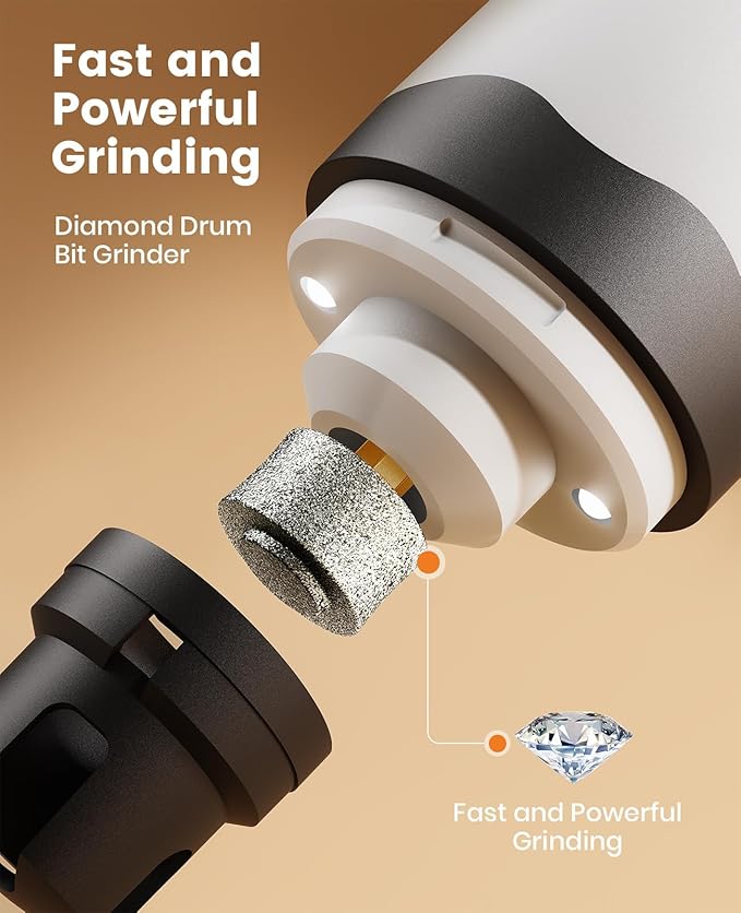 oneisall 2 in 1 Quiet Paw Trimmer and Dog Nail Grinder with LED Lights, 35dB Dog Paw Grooming Kit Rechargeable Cordless Pet Clipper