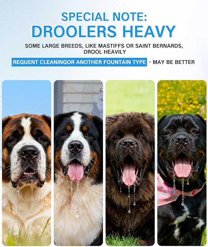 Lesotc Dog Water Fountain for Large Dogs, 11L/3Galon Stainless Steel Large Pet Water Fountain with 4 Filters, Automatic Dog Water Bowl Dispenser, Ultra-Quiet Pump, Ideal for Multi-Pet Home