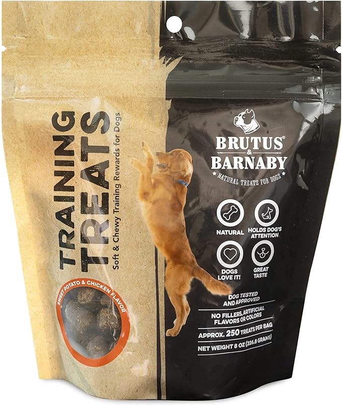 BRUTUS & BARNABY Training Treats for Dogs - Sweet Potato & Chicken - All-Natural Healthy Low Calorie Treat - Great to Use for Rewards in Training Your Puppy Or Dog