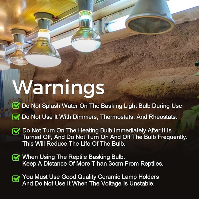 MISDOOD 100W Reptile Heat Lamp Bulb, Day & Night Basking Spot Light Combo Pack Includes Infrared Heat Lamp and UVA Daylight Heating Lamp Basking Light for Lizards, Turtles, Chicken,Bearded Dragons