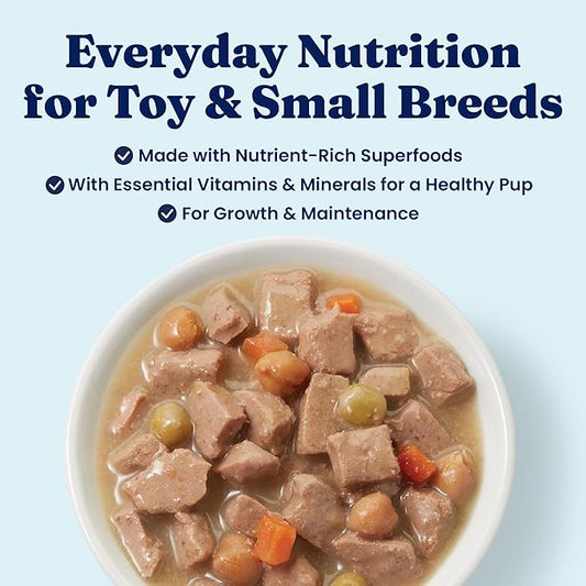 Solid Gold Wet Dog Food for Small Dogs - Grain Free Small Dog Food Wet Recipe w/Chicken, Superfoods & Vitamins for Gut Health & Immune Support - for Puppies, Adult & Senior Breeds - 12ct 3.5oz Cups