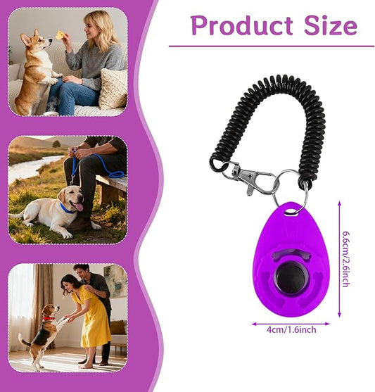 32 Pcs Dog Training Clicker with Wrist Strap Multicolor Pet Behavioral Training Accessories for Dogs Cats Horses Birds