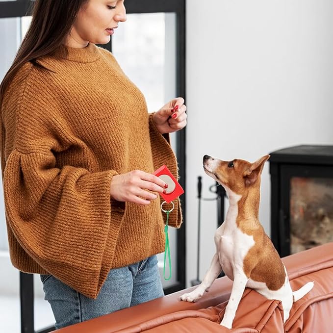 jojofuny 2pcs Portable Pet Training Clickers Lightweight Dog Clickers for Puppy Kitten Potty Training and Behavioral Conditioning