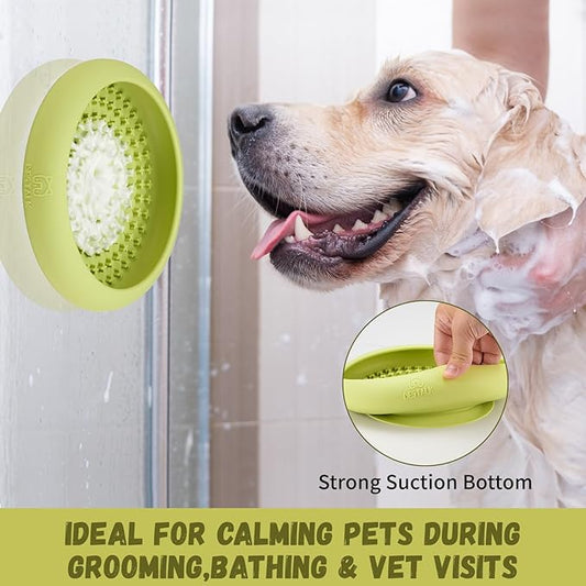 Dog Lick Bowl, Bestalk Anxiety Relief Slow Feeder Dog Lick Mat Treat Dispenser, Non-Slip Licking Bowl Enrichment Toys, BPA Free Silicone, Dishwasher Safe