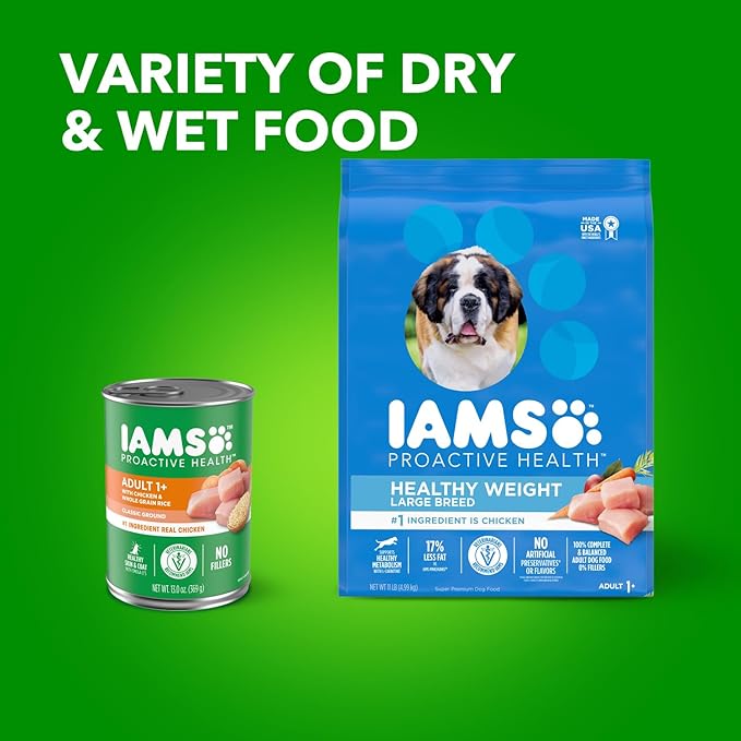 IAMS Proactive Health Healthy Weight Control Large Breed Adult Dry Dog Food with Real Chicken, 29.1 lb. Bag