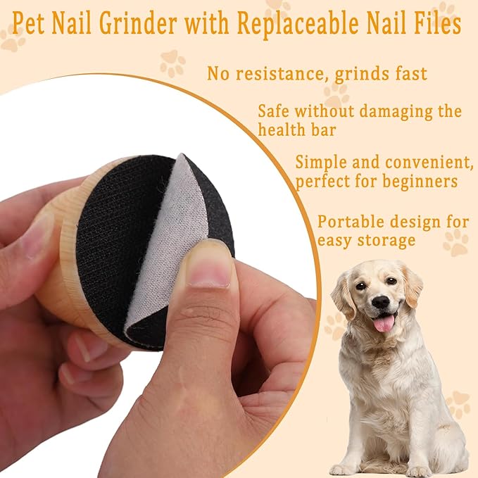 Generic Dog Nail File with 4 Pcs Replacement Frosted Sheets, Scratch Board Pad for Dog and Cat Nails Grinder