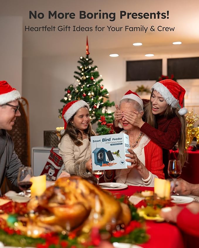 Smart Bird Feeder with Camera Solar Powered for Outdoors 2K FHD AI Recognition Hanging Bird Feeder Camera for Outside Backyard Garden, Gifts for Birdlover Mom Dad Kid (Dark Green and Orange)