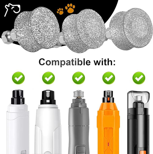 Dog Nail Grinder Replacement Head-Integrated Grinding Head for Casfuy and Most Brands, Highly Efficient, Safe and Durable (3pcs)