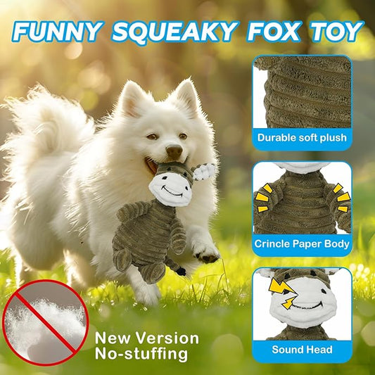 Dog Toys 7 Pack for Fun and Teeth Cleaning, Puppy Chew Toys Pack with Cute Donkey Squeaky Toys, Durable Ropes Chew