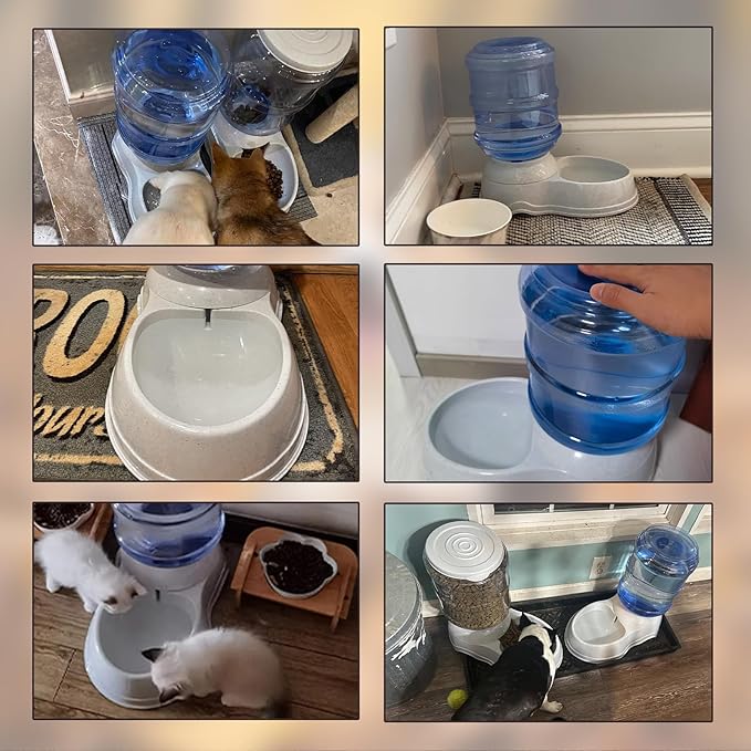 Large Dog Water Bowl Dispenser,3 Gallon/11L Gravity Automatic Pet Water Dispenser,Gravity Water Bowl for Dogs Cats,Large Dog Water Fountain