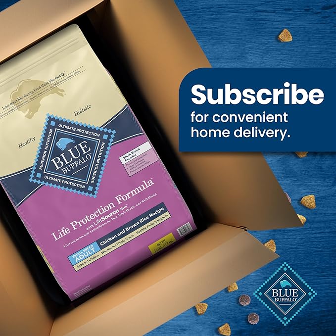 Blue Buffalo Life Protection Formula Natural Adult Small Breed Dry Dog Food, Chicken and Brown Rice 5-lb Trial Size Bag