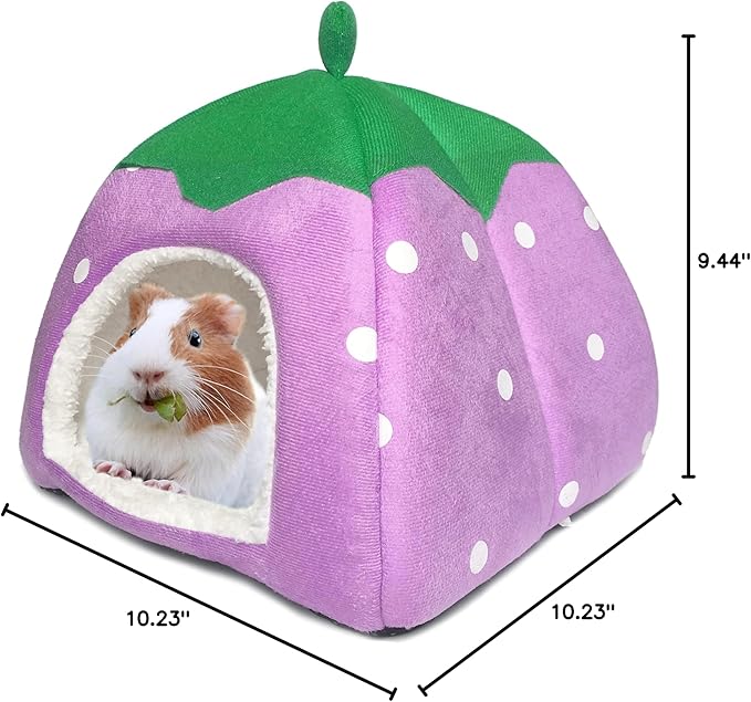 Tierecare Guinea Pig Hideout Bed Dwarf Rabbit House Cave Accessories Cozy Hide-Out for Little Bunny Hedgehog Ferret Chinchilla&Other Small Animals