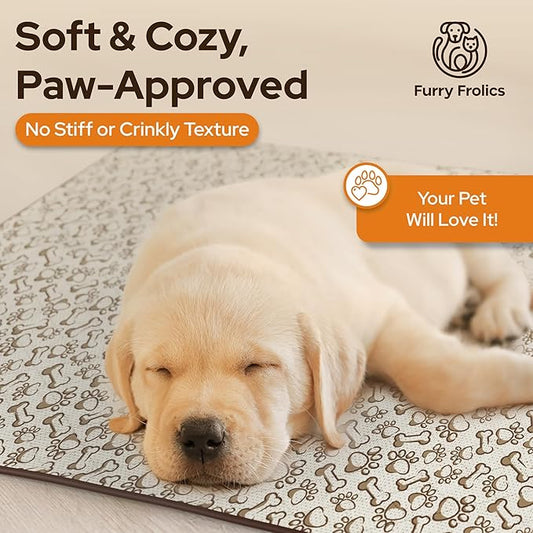 Large Washable Dog Pee Pads 48x48 - Waterproof Reusable Puppy Training Pads, Whelping Mat with Non-Slip Bottom for Dogs, Crates, Playpens, Travel - Floor Protection, Pack of 2