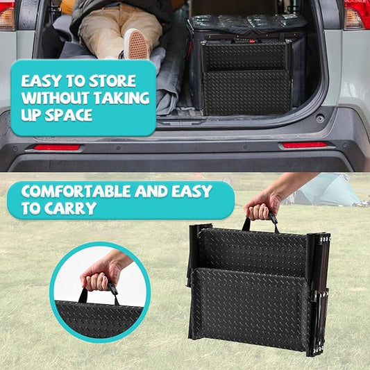 Extra Wide Dog Stairs for Car - Foldable Dog Ramps for Large Dogs with Non Slip Surface, Portable Pet Stairs for Cars and SUV, Truck, Sofas, Bed Support Up to 250 lbs(Wide 5 Steps)