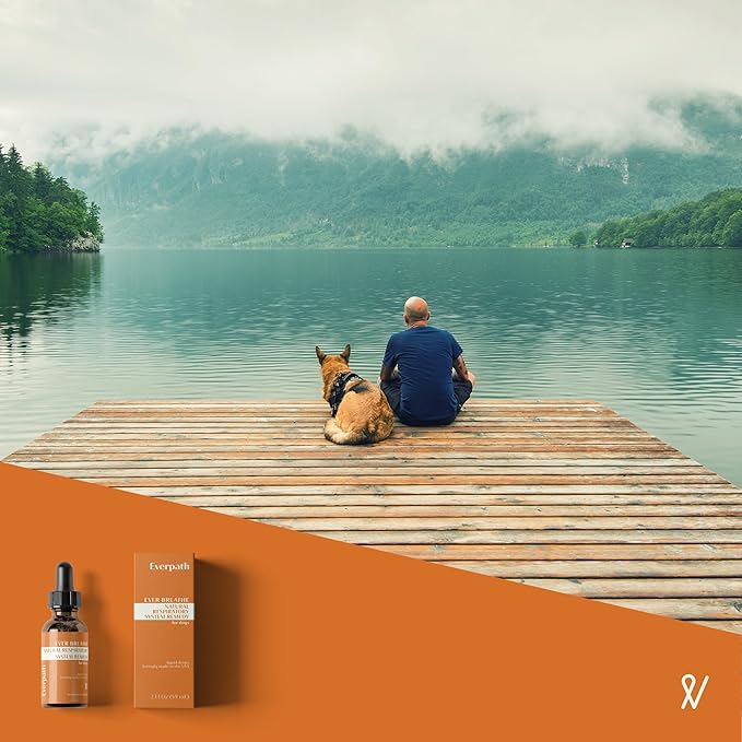 Everpath Respiratory Support for Dogs - 2 Fluid Ounces/60mls | Made in The USA | Boosts Immune Support & Healthy Breathing | Enhances Respiratory Function | Natural Solution for Pets