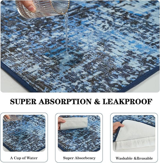 Qeils Washable Pee Pads for Dogs, 2 Pack Reusable Puppy Pads 18"x24" Super Absorbent Leakproof Dog Training Pads, Non-Slip Potty Pads for Floor, Crate,Couch, Whelping Pads Litter Mat Puppy Supplies