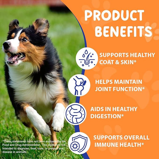 Collagen for Dogs - Liquid Collagen Supplement Drops for Dog, Itch Relief for Dogs, Boosts Skin & Coat, Joint Health, Digestion, Immunity, 60ml