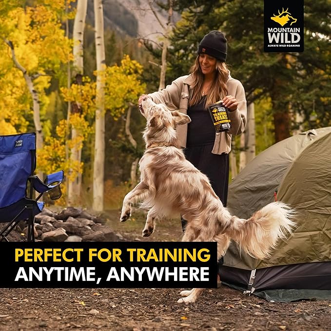 Training Treats for Dogs & Puppies – Elk & Venison Protein Puppy & Dog Treat – High Value, All-Natural, No Fillers, Grain-Free, No Artificial Preservatives – 4oz, 3 Bags