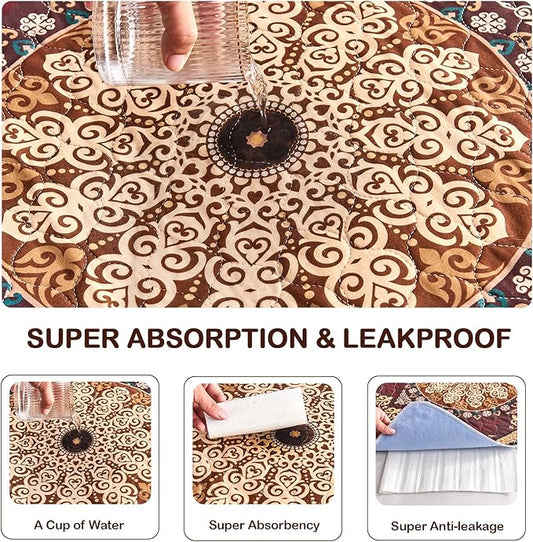 Qeils Washable Pee Pads for Dogs, Reusable Puppy Pads Super Absorbent Leakproof Dog Training Pads, Non-Slip Wee Wee Pads for Crate, Floor, Potty Pads Feeding Mat Dog Pee Extra Large Pee Pads 72"x72"