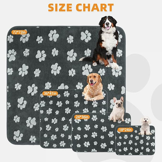 KOOLTAIL Washable Pee Pads for Dogs, 4 Pack Super Absorbent & Ultra Soft Warm Plush Puppy Potty Training Pads, Quick Dry & Leakproof Reusable Pet Mats Whelping Pad for Floor,Crate,Couch,18x24in