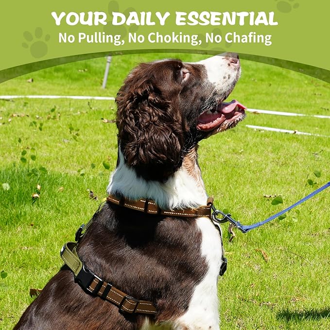 Dog Harness,Adjustable No Pull Dog Harness,Y-Shaped Design,Buckle-Neck Balance Harness with Reflective, Ideal for Dog Training Hiking, Easy Walk Harness,Durable High-Tensile Nylon Blown-M