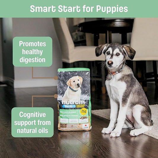 I14 Puppy Dry Dog Food – Lamb & Brown Rice Kibble for Skin, Coat, and Stomach | Salmon Oil for Cognitive Development | Pumpkin for Digestion | Natural, Limited Ingredient Formula (25 Pounds)