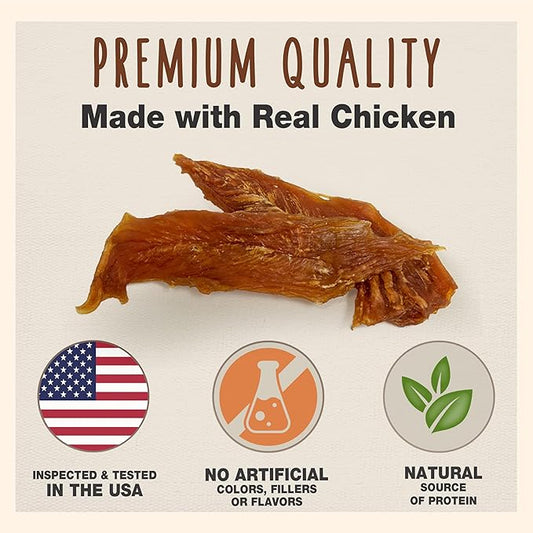 Cadet Gourmet Chicken Breast Dog Treats - Healthy & Natural Chicken Dog Training Treats for Small & Large Dogs - Inspected & Tested in USA (28 oz.)