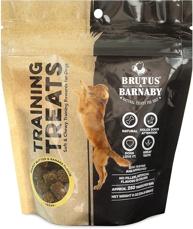 Training Treats for Dogs - Peanut Butter & Banana - All-Natural Healthy Low Calorie Vegan Treat - Great to Use for Rewards in Training Your Puppy Or Dog