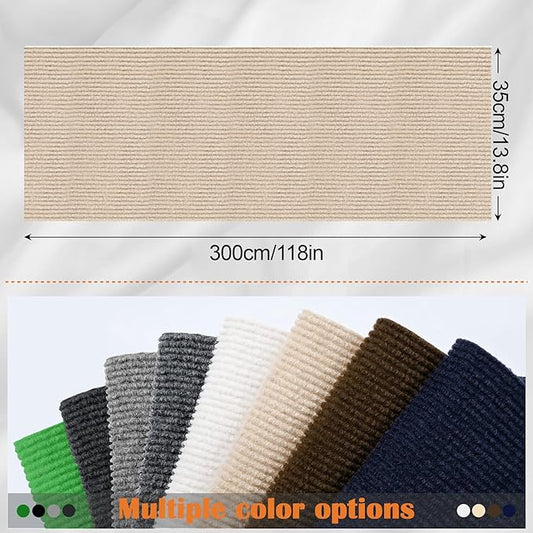 Cat Scratch Furniture Protector - 118" x 13.8" Trimmable Self-Adhesive Cats Claws Scratch Pads, DIY Cat Climbing Couch Protector for Scratch Post Cat Tree Replacement Indoor (Khaki)