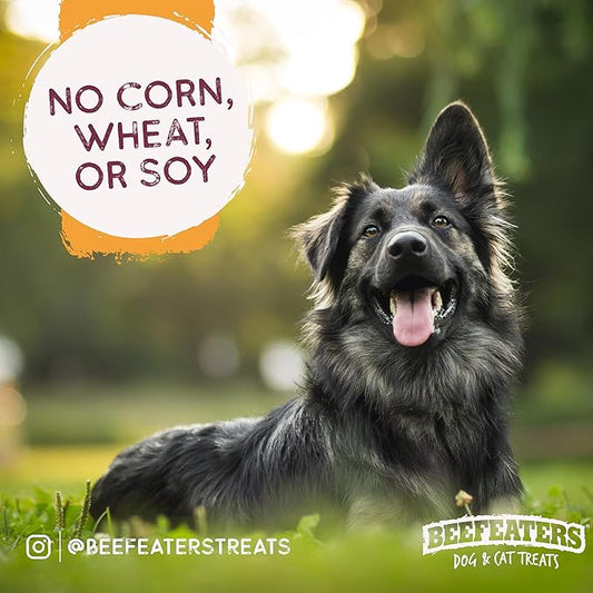 Beefeaters Beefhide Kabobs – Dog Treat. Triple Flavor with Real Chicken, Liver & Sweet Potato, Long-Lasting Chew, Supports Dental Health, Ideal for Training