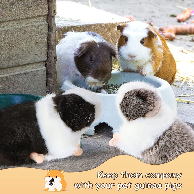 HyDren 4 Pcs 8 Inch Guinea Pig Stuffed Animal Cute Guinea Pig Plush Toy Realistic Stuffed Plushie for Boys Girls Birthday Party Supplies Gifts