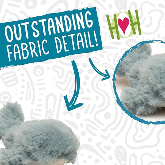 HuggleHounds Wee Huggles Plush Dog Toy - Dog Stuffed Animal Toy, Squeaky Puppy Plush for Small and Medium Sized Dogs, Durable Plushes to Keep Them Busy - Mobie Whales (Pack of 3)