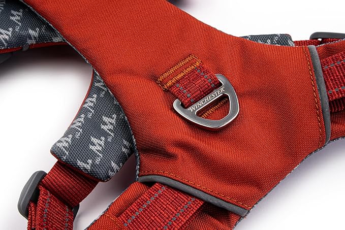 Winchester Pet No-Pull Adjustable Soft Padded Dog Vest Harness with Reflective Stitching, Ketchup, Small