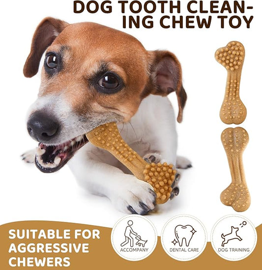 Durable Dog Chew Toy for Aggressive Chewers, Tough Dental Toy for Teeth Cleaning, Boredom & Anxiety Relief, Long-Lasting Toy for All Dog Sizes & Teething Puppies, Keep Them Busy