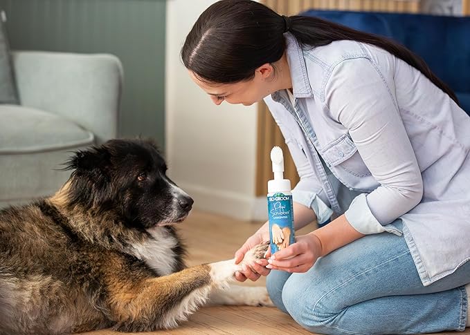Bio-Groom Paw Wash & Scrubber Brush - No Rinse Dog & Pet Paw Cleaner, Safe for Cats & Dogs, Gently Cleans Dry & Sensitive Feet, Waterless Application, Natural Rich Foam, Made in USA - 8 fl oz, 2 Pack