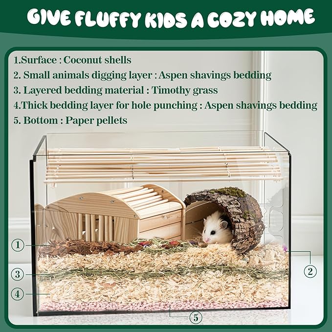 Sukh 14 OZ Aspen Hamster Bedding - Aspen Shavings Pet Supplies Bedding and Litter for Guinea Pig Rabbit Snake Enclosure Horse Bunny Hedgehog Chicken Coop Reptile Chinchilla Small Animal