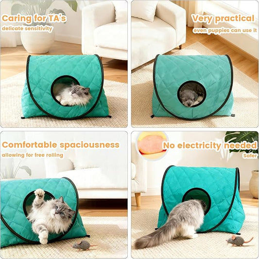 Outdoor cat Bed, cat cave Bed,a Dual-use indooroutdoor cave cat Bed, relieves cat Anxiety, Comes with Ground pegs for Fixation, Waterproof and Warm, Suitable for Camping and Outdoor pet beds.
