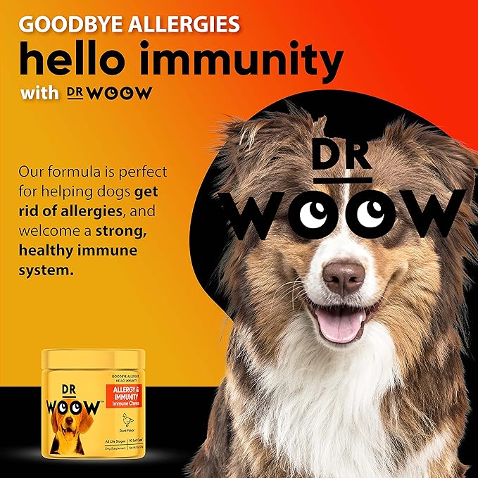 Allergy Relief & Itch Supplement for Dogs - with Omega 3 Wild Alaskan Salmon Oil and BettaBerries + YEA-SACC. Hot Spots, Anti Itch and Seasonal Allergies