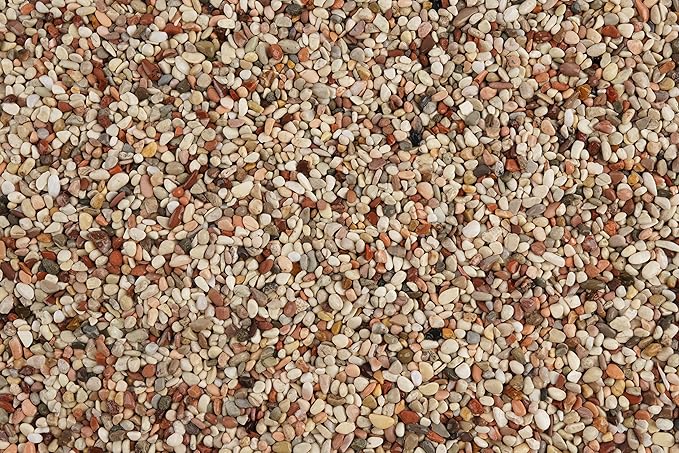 LANDEN Betanu Aquascape Sand for Aquarium Landscape, Natural Cosmetic Gravel, Granite Sand, Fish Tank Decorative Sand, Coarse Sand for Plants, Small Pea Gravel, Light Colored Gravel 3-5mm 2L (7lbs)