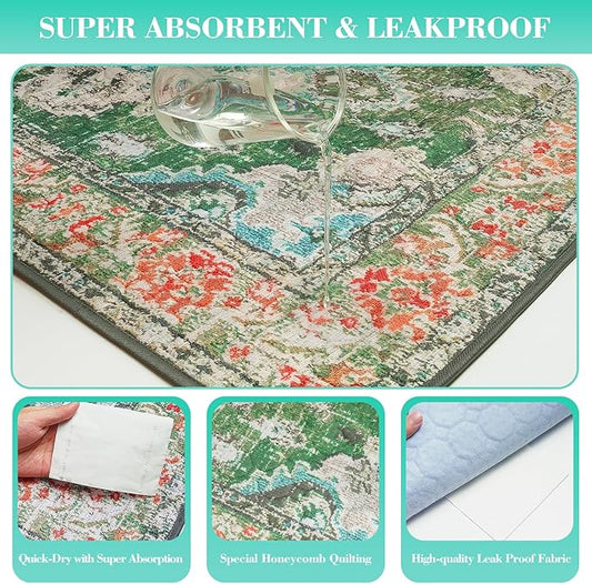 Non-Slip Dog Washable Pee Pad Extra Large 72" x 72", Boho Rusable Pee Pad for Dogs, Pet Training Pad for Playpen Mat, Waterproof Dog Pad Washable for Puppy Playpen, Whelping Pad, Dog Playpen Indoor