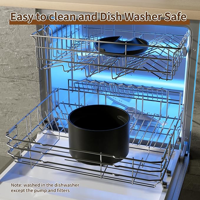 Ceramic Cat Water Fountain,Cat Water Fountain Cordless Sensor Automatic with Ultra-Quiet Pump and 4 Filter for Cats, Dogs, Multiple Pets