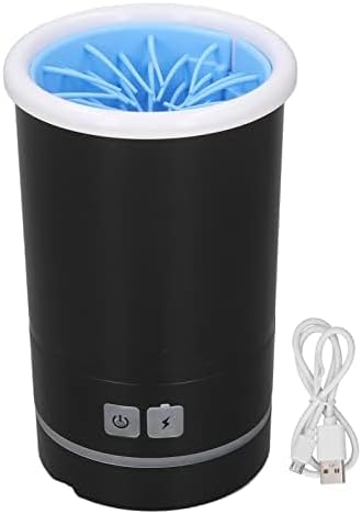 Automatic Dog Paw Cleaner, Rechargeable Electric Muddy Paw Washer, Portable Pet Paw Cleaner Cup with Soft Silicone Brush, Dog Foot Cleaning Machine for Small to Medium Dogs Grooming