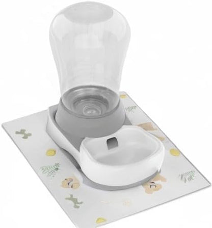STALTWO 1.58 Gallon Automatic Dog Water Bowl Dispenser - Staltwo Premium Pet Water Dispenser with Non-Slip Mat, Large Capacity Water Feeder for Cats and Dogs, BPA-Free, 1.58 Gallon Grey