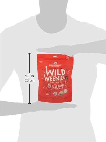 Stella & Chewy's Freeze-Dried Raw Wild Weenies Dog Treats - High-Protein Training Treats for Dogs & Puppies - All-Natural Red Meat Recipe with 97% Meat & Organs - USA Made - 3.25 oz Bag