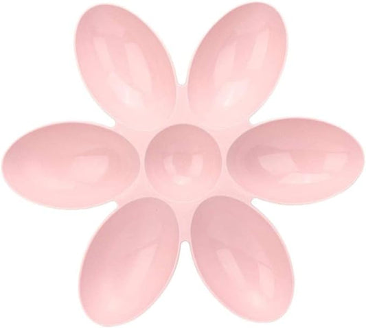 Six-Petals Flower Pet Puppy Water Bowl, Slow Feeder Dog Cat Bowl Cat Water Allows Six Dogs Or Cats to Eat Or Drink (Pink) Bowls for Indoor Cats