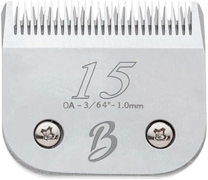 Detachable A Series 15 Blade Dog Grooming Cut Length 3/64" - 1.0mm Japanese Carbonized Steel Blades 15 Clipper Blades and Dog Clipper Blades 15 Compatible A5 Series Clipper for Dogs(15)